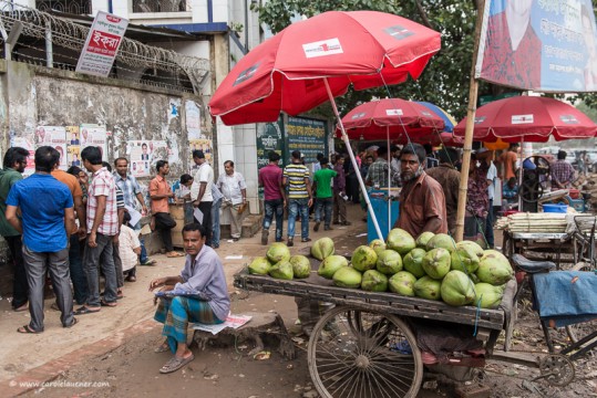 Typische Strassenszene in Dhaka