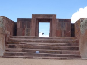 Auf den Stufen des Kalasasaya-Tempels in Tiwanaku erfolgte 2006 die symbolische Amtseinführung von Evo Morales.