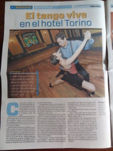 Die dreiseitige Reportage über den Tango in La Paz.